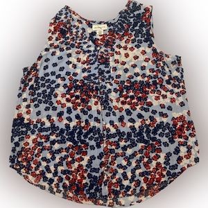Liz Claiborne sleeveless XL patriotic blouse